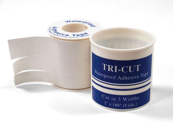 Adhesive Tape, White, Tri-Cut, 5 yd. L