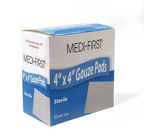 Gauze Pad, Sterile, 12 Ply Cotton, PK25