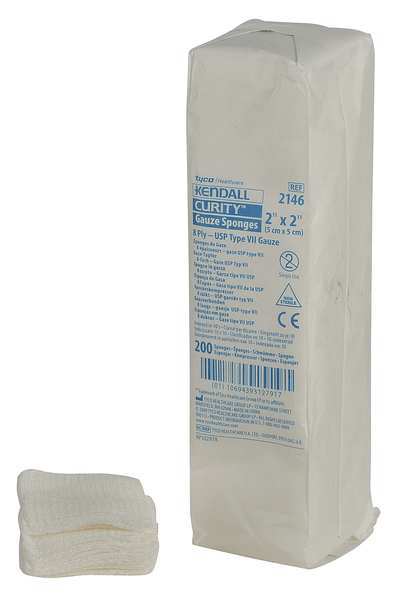 Sponge, Non-Sterile, White, Gauze, PK200