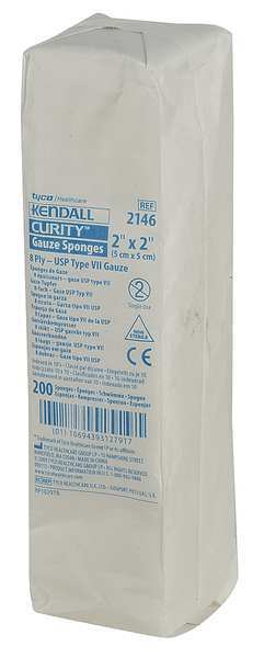 Sponge, Non-Sterile, White, Gauze, PK200