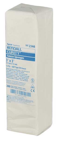 Sponge, Non-Sterile, White, Gauze, PK200