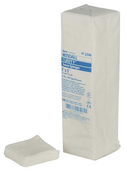 Sponge, Non-Sterile, White, Gauze, PK200