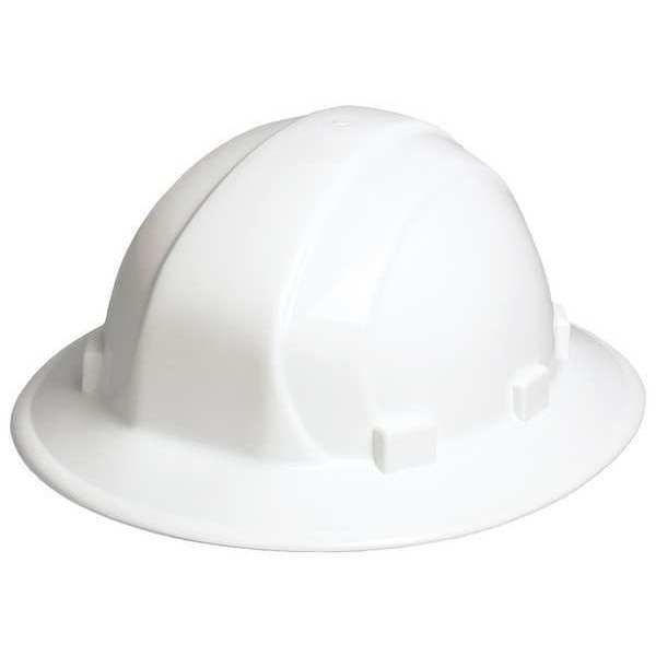 Front Brim Hard Hat, Type 1, Class E, Ratchet (6-Point), Hi-Vis Lime