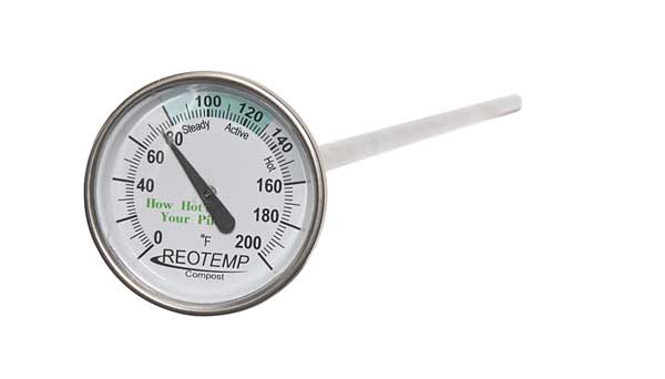 Bimetal Thermom, 2 In Dial, 0 to 200F
