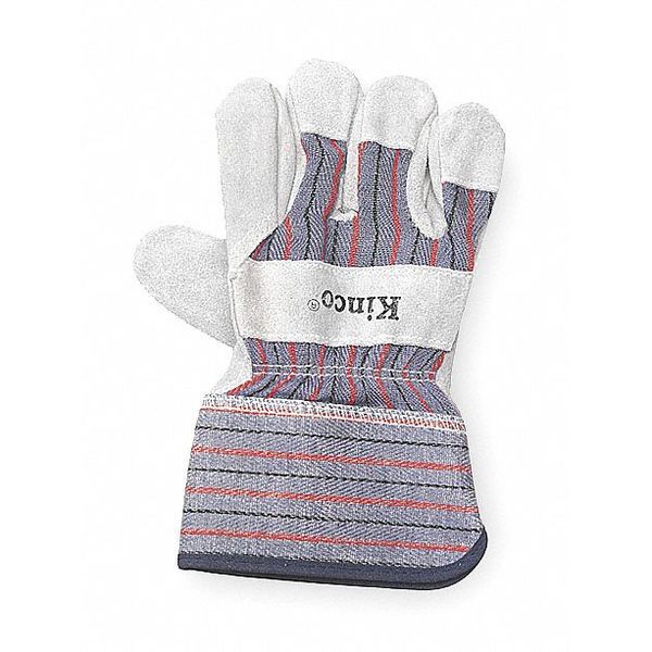 Leather Palm Gloves, Gray, Youth, PR