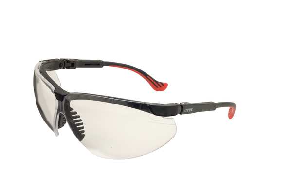 Safety Glasses, Wraparound Clear Polycarbonate Lens, Scratch-Resistant
