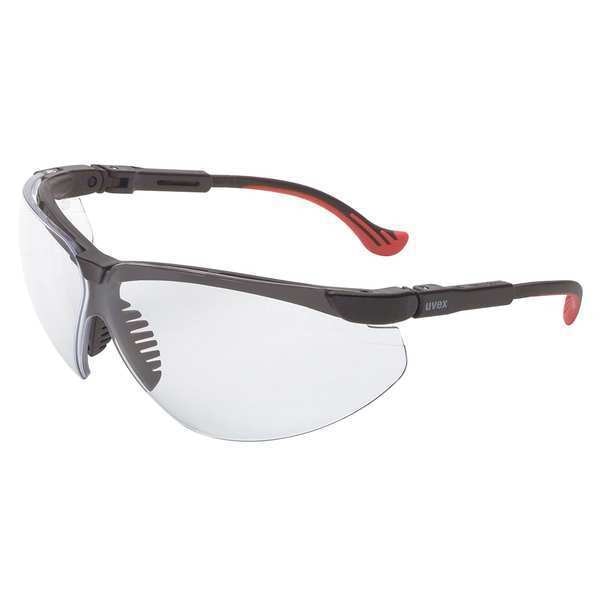 Safety Glasses, Wraparound Clear Polycarbonate Lens, Scratch-Resistant