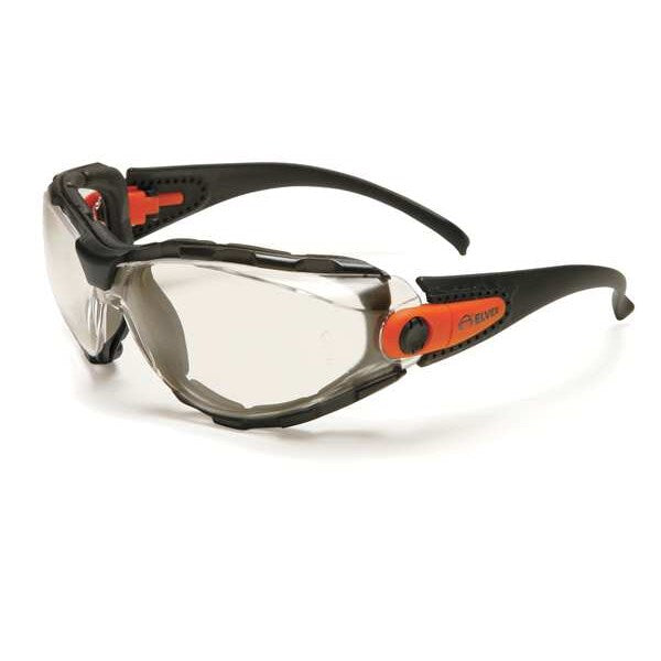 Safety Glasses, Wraparound Clear Polycarbonate Lens, Anti-Fog