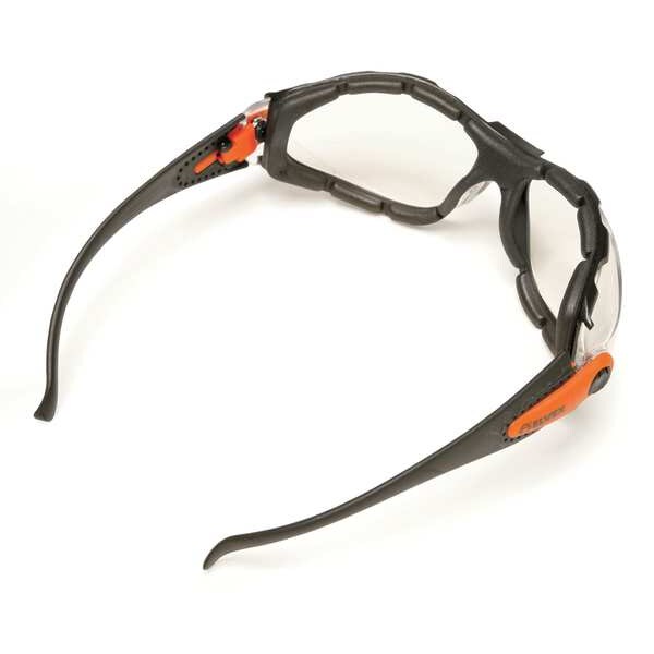 Safety Glasses, Wraparound Clear Polycarbonate Lens, Anti-Fog