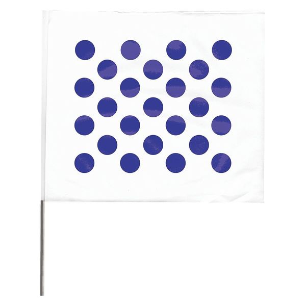 Marking Flag, Blue/White, Vinyl, PK100