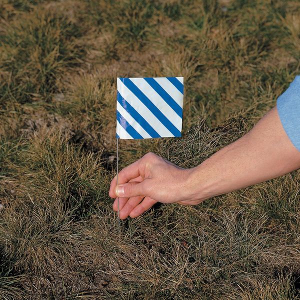 Marking Flag, Blue/White, Vinyl, PK100