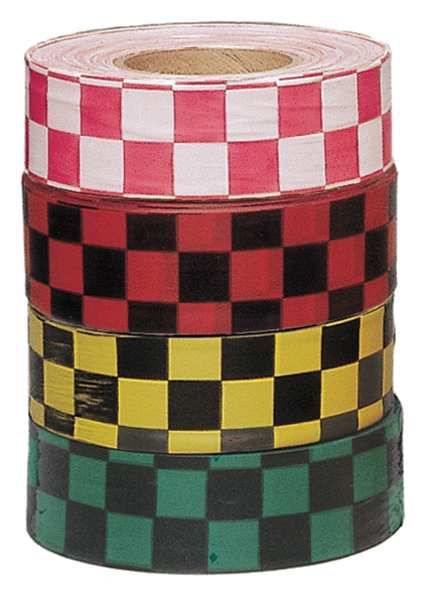 Flagging Tape, Pnk Glo/Wh, 150ft x 1-3/8In