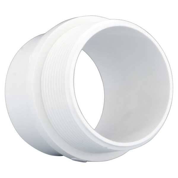 PVC Male Adapter, MNPT x Spigot, 3 in Pipe Size