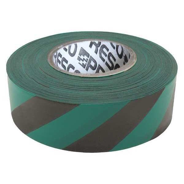 Flagging Tape, Green/Blk, 300ft x 1-3/8In