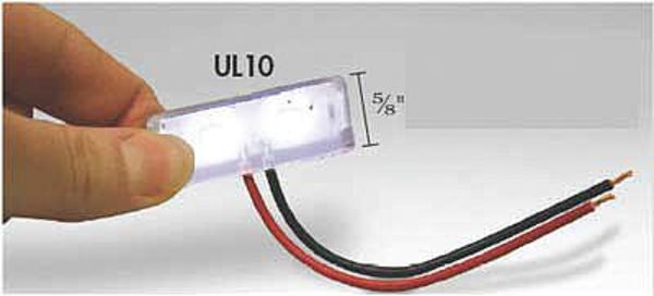Mini Courtesy Light, Rect, LED, 12VDC