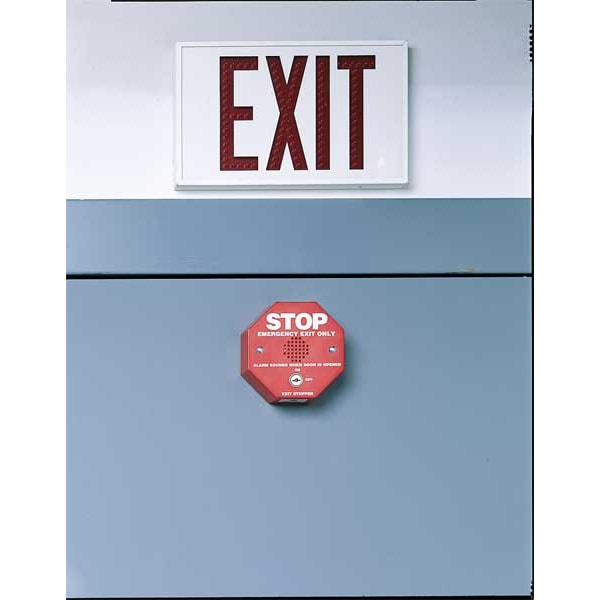 Exit Door Alarm, Horn, 105dB, Red