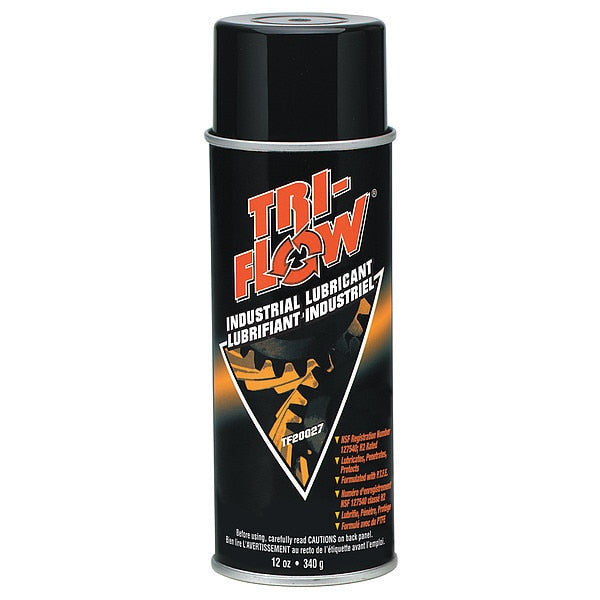 Tri-Flow Industrial Lubricant, PTFE, 12 oz Aerosol Can, Brown