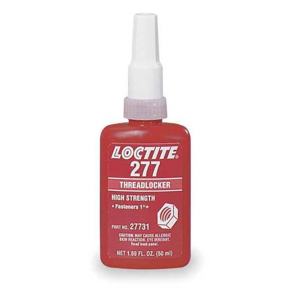 Threadlocker, LOCTITE 277, Red, High Strength, Liquid, 250 mL Bottle