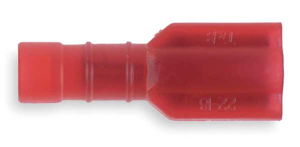 Female Disconnect, Red, 22 to 18 AWG, PK100