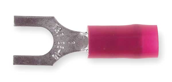 22-16 AWG Nylon Fork Terminal #8 Stud PK100