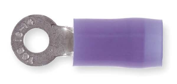 18-14 AWG Nylon Ring Terminal #4 Stud PK100