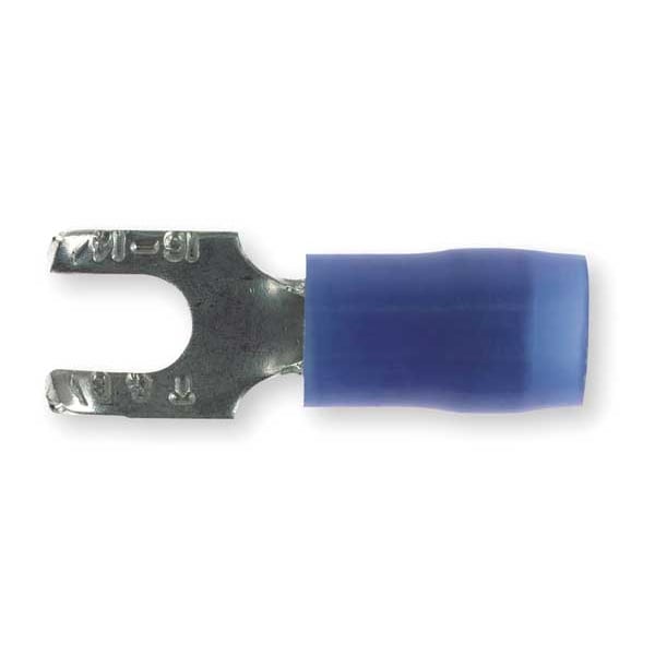 18-14 AWG Nylon Flanged Fork Terminal #6 Stud PK100