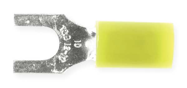 12-10 AWG Nylon Fork Terminal #10 Stud PK50