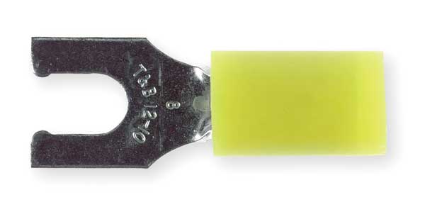 12-10 AWG Nylon Locking Fork Terminal #8 Stud PK50