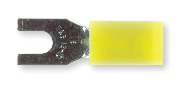 12-10 AWG Nylon Fork Terminal #6 Stud PK50