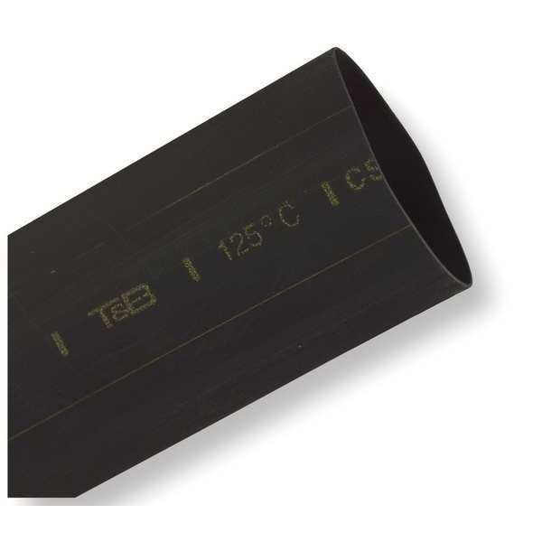 Shrink Tubing, 0.25in ID, Black, 6in, PK20