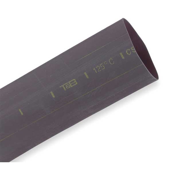 Shrink Tubing, 1.0in ID, Black, 6in, PK5
