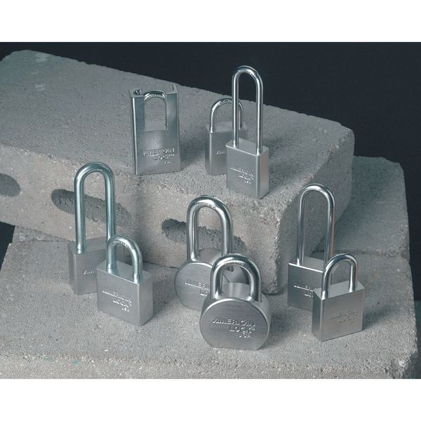 Padlock, Keyed Different, Standard Shackle, Round Steel Body, Boron Shackle, 15/16 in W