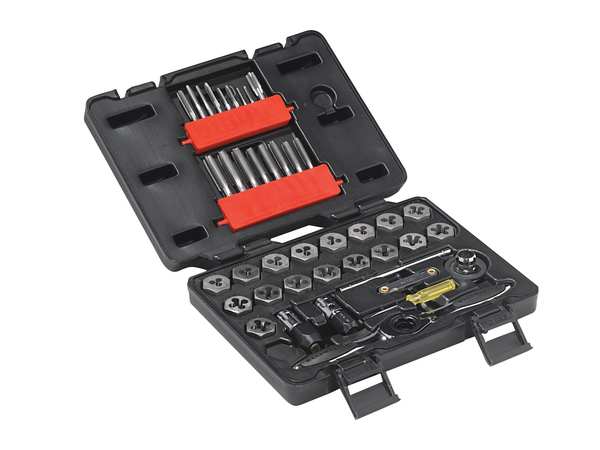 75 Pc. SAE/Metric Ratcheting Tap and Die Set
