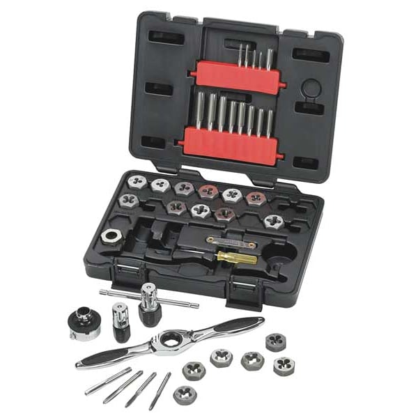 40 Pc. Metric Ratcheting Tap and Die Set