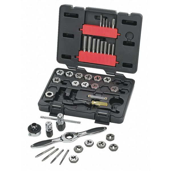 40 Pc. SAE Ratcheting Tap and Die Set