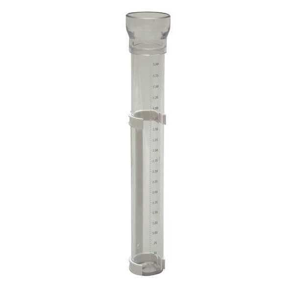 Rain Gauge, 11-7/8X2 In Dia, Clear-Vu