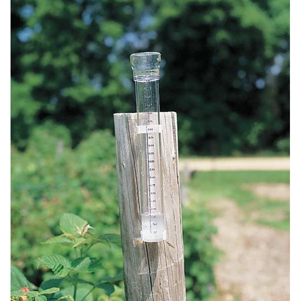 Rain Gauge, 11-7/8X2 In Dia, Clear-Vu