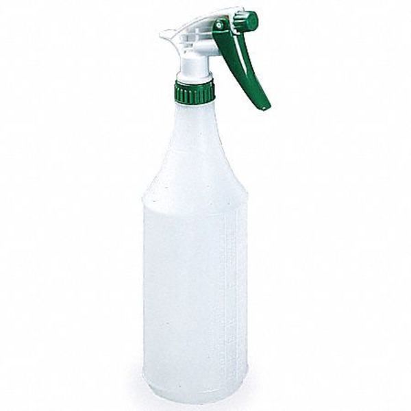 Trigger Spray Bottle, 32 oz, Mist/Stream, No Imprint, HDPE, Green, 3 Pack