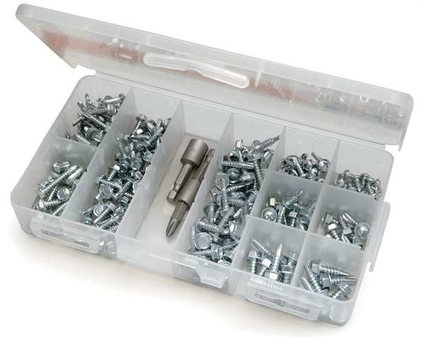 Bolt Assortment, Steel, Zinc Plated Finish