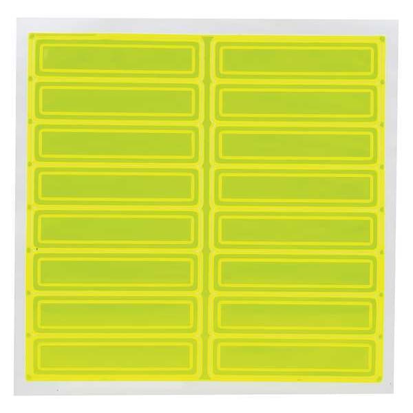 Hard Hat Label, 1 In. H, 4 In. W, PK16, LHR104GNYL
