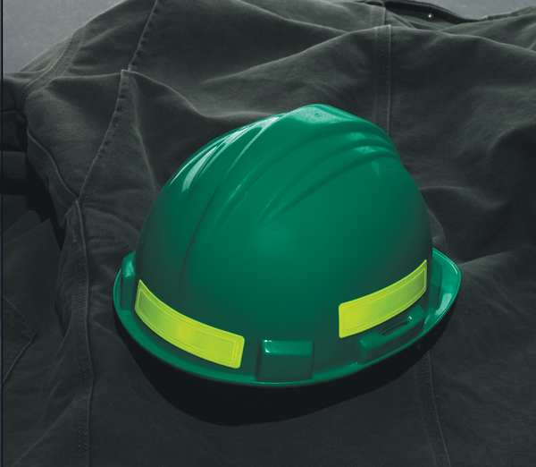 Hard Hat Label, 1 In. H, 4 In. W, PK16, LHR104RDOR