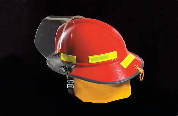 Hard Hat Label, 1 In. H, 4 In. W, PK16, LHR104WT