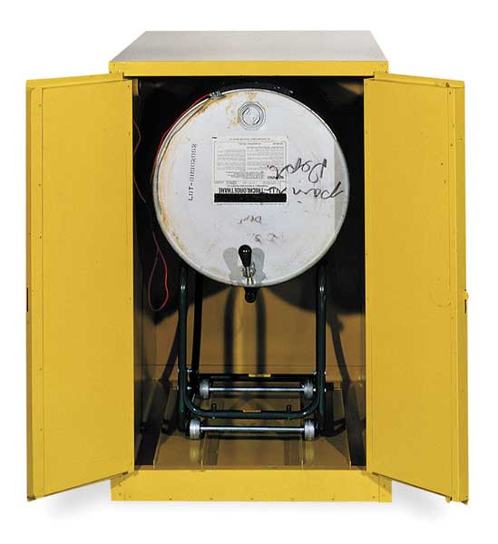 Flammable Cabinet, Horizontal, 55 Gal., YLW