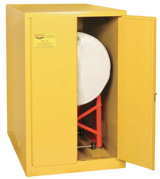 Flammable Cabinet, Horizontal, 55 Gal., YLW