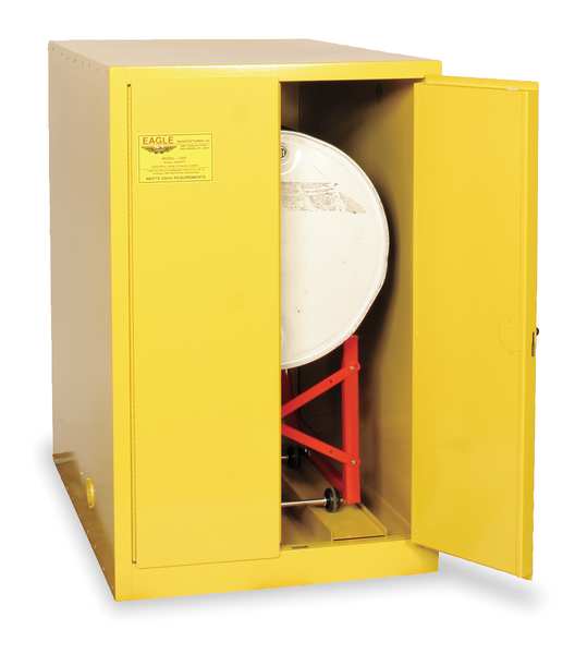 Flammable Cabinet, Horizontal, 55 Gal., YLW