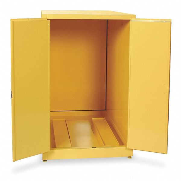 Flammable Cabinet, Horizontal, 55 Gal., YLW