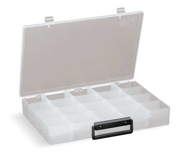Adjustable Compartment Box with 4 to 20 compartments, Plastic, 2 in H x 8-7/8 in W