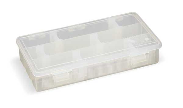 Adjustable Compartment Box with 3 to 9 compartments, Plastic, 1 1/2 in H x 3-3/8 in W