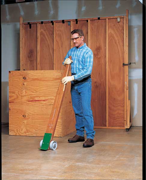 Lever Dolly, Wheeled, 84 In, Steel/Oak