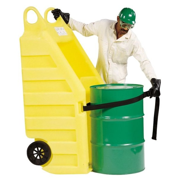 Indoor Dispensing Dolly, Yellow, 70 Gal